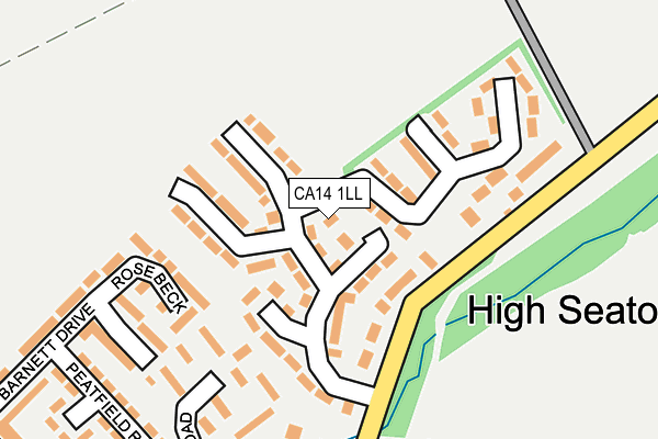 CA14 1LL map - OS OpenMap – Local (Ordnance Survey)