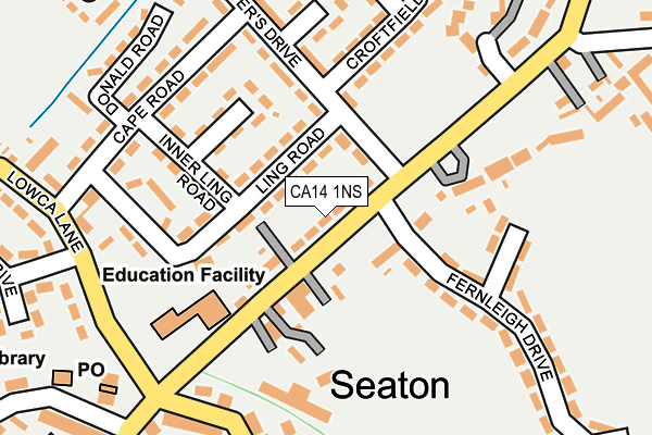 CA14 1NS map - OS OpenMap – Local (Ordnance Survey)