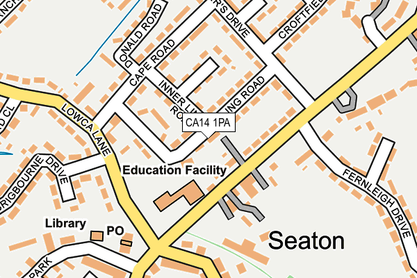 CA14 1PA map - OS OpenMap – Local (Ordnance Survey)