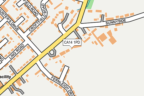 CA14 1PD map - OS OpenMap – Local (Ordnance Survey)