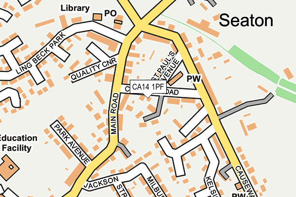 CA14 1PF map - OS OpenMap – Local (Ordnance Survey)
