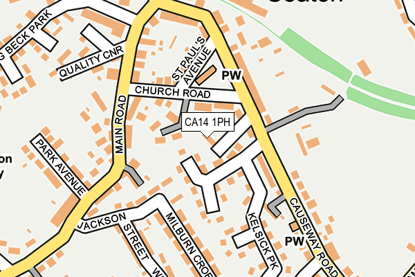 CA14 1PH map - OS OpenMap – Local (Ordnance Survey)