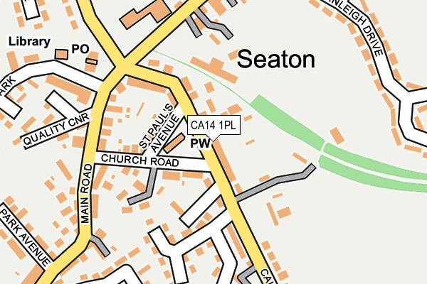 CA14 1PL map - OS OpenMap – Local (Ordnance Survey)