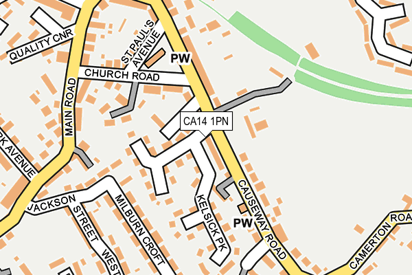 CA14 1PN map - OS OpenMap – Local (Ordnance Survey)