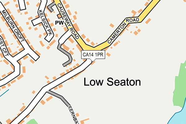 CA14 1PR map - OS OpenMap – Local (Ordnance Survey)