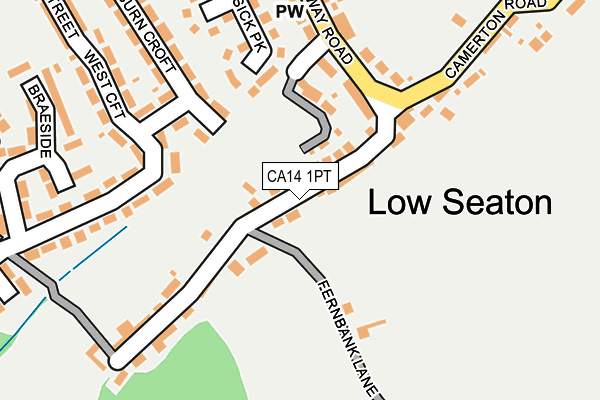 CA14 1PT map - OS OpenMap – Local (Ordnance Survey)