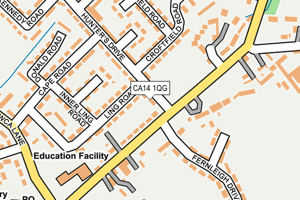 CA14 1QG map - OS OpenMap – Local (Ordnance Survey)