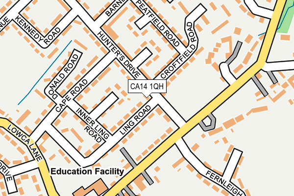CA14 1QH map - OS OpenMap – Local (Ordnance Survey)