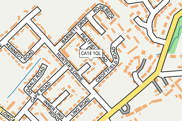 CA14 1QL map - OS OpenMap – Local (Ordnance Survey)