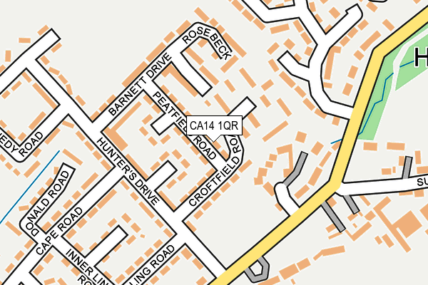CA14 1QR map - OS OpenMap – Local (Ordnance Survey)