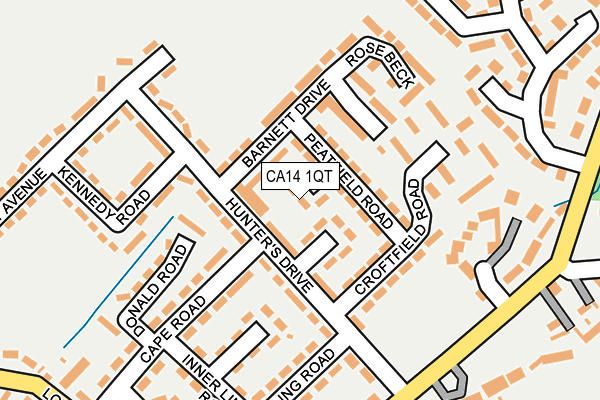 CA14 1QT map - OS OpenMap – Local (Ordnance Survey)