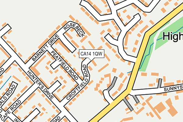 CA14 1QW map - OS OpenMap – Local (Ordnance Survey)