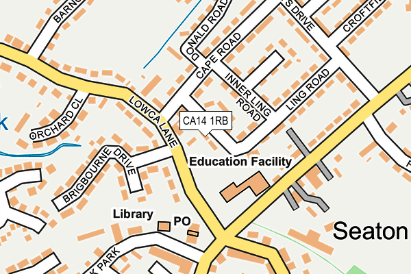 CA14 1RB map - OS OpenMap – Local (Ordnance Survey)