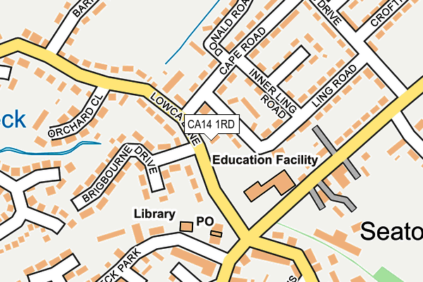 CA14 1RD map - OS OpenMap – Local (Ordnance Survey)