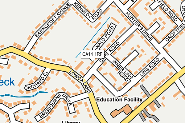 CA14 1RF map - OS OpenMap – Local (Ordnance Survey)