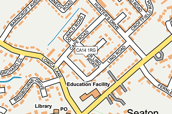 CA14 1RG map - OS OpenMap – Local (Ordnance Survey)