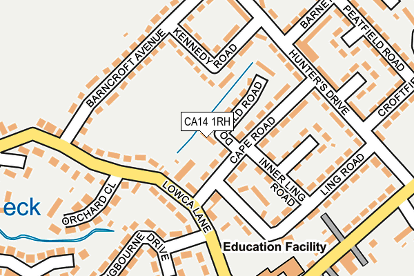 CA14 1RH map - OS OpenMap – Local (Ordnance Survey)
