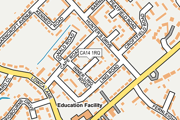 CA14 1RQ map - OS OpenMap – Local (Ordnance Survey)