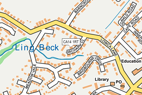 CA14 1RT map - OS OpenMap – Local (Ordnance Survey)