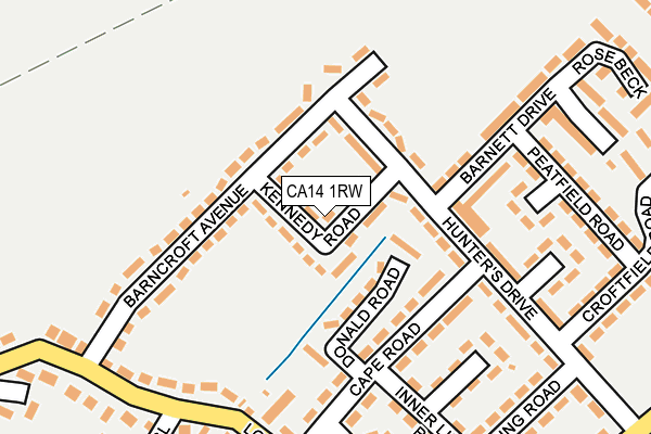 CA14 1RW map - OS OpenMap – Local (Ordnance Survey)