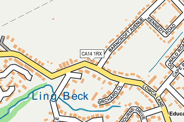 CA14 1RX map - OS OpenMap – Local (Ordnance Survey)