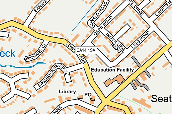 CA14 1SA map - OS OpenMap – Local (Ordnance Survey)