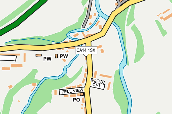 CA14 1SX map - OS OpenMap – Local (Ordnance Survey)