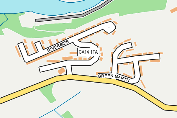 CA14 1TA map - OS OpenMap – Local (Ordnance Survey)