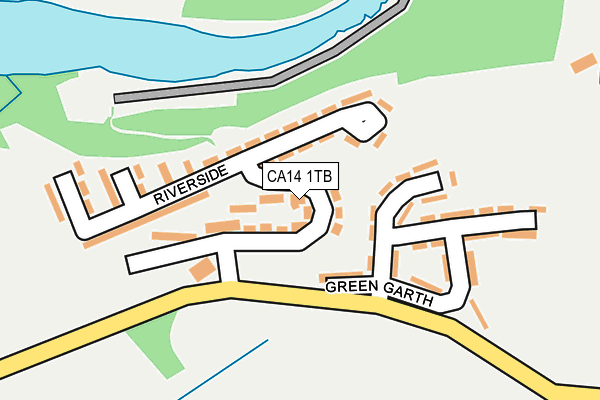 CA14 1TB map - OS OpenMap – Local (Ordnance Survey)