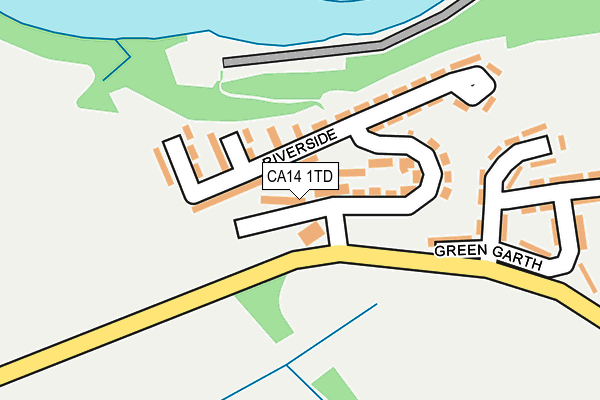 CA14 1TD map - OS OpenMap – Local (Ordnance Survey)