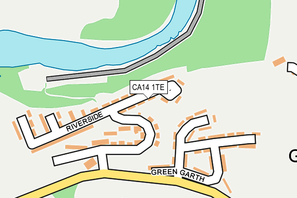 CA14 1TE map - OS OpenMap – Local (Ordnance Survey)