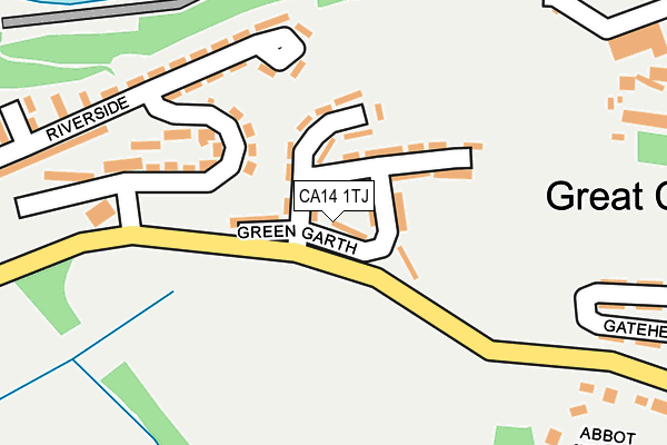 CA14 1TJ map - OS OpenMap – Local (Ordnance Survey)