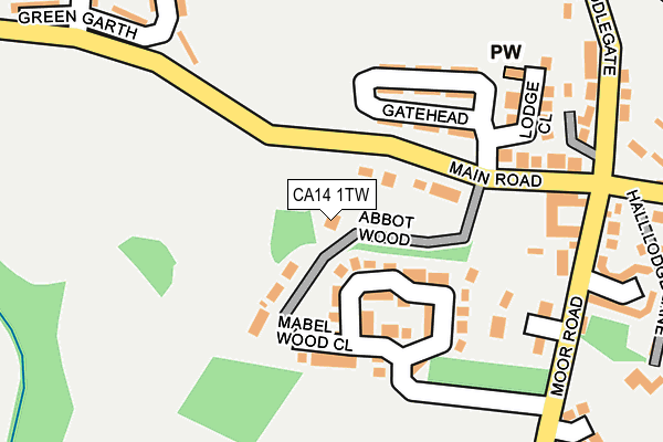 CA14 1TW map - OS OpenMap – Local (Ordnance Survey)