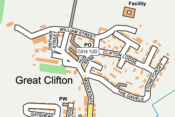 CA14 1UD map - OS OpenMap – Local (Ordnance Survey)