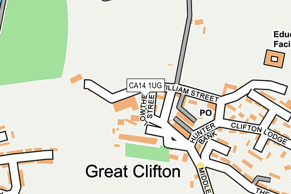 CA14 1UG map - OS OpenMap – Local (Ordnance Survey)