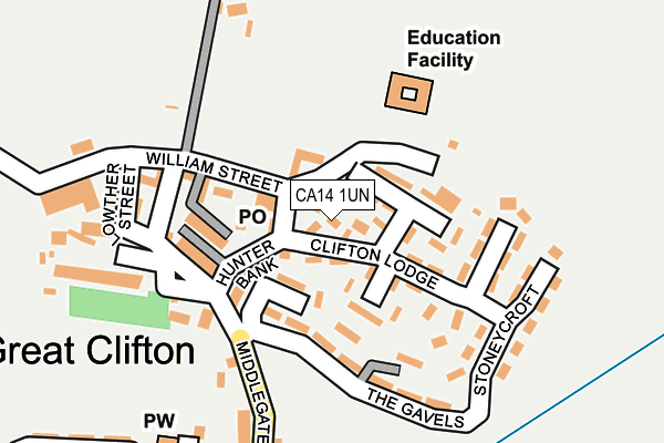 CA14 1UN map - OS OpenMap – Local (Ordnance Survey)