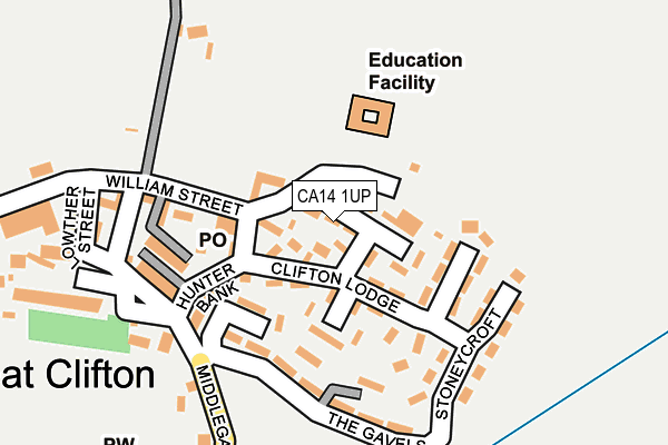 CA14 1UP map - OS OpenMap – Local (Ordnance Survey)