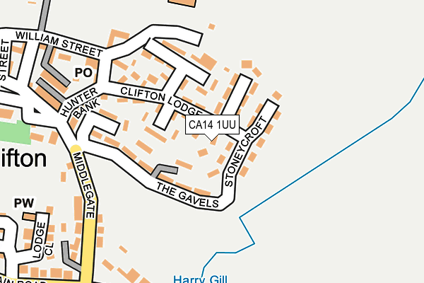 CA14 1UU map - OS OpenMap – Local (Ordnance Survey)