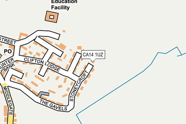 CA14 1UZ map - OS OpenMap – Local (Ordnance Survey)