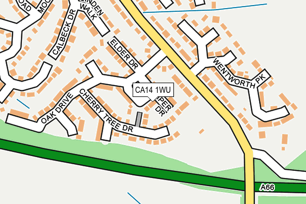 CA14 1WU map - OS OpenMap – Local (Ordnance Survey)