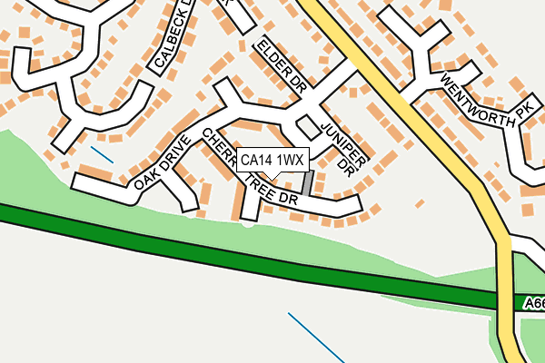 CA14 1WX map - OS OpenMap – Local (Ordnance Survey)