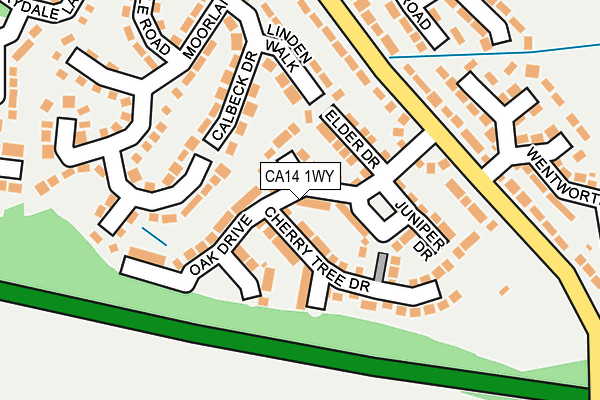 CA14 1WY map - OS OpenMap – Local (Ordnance Survey)