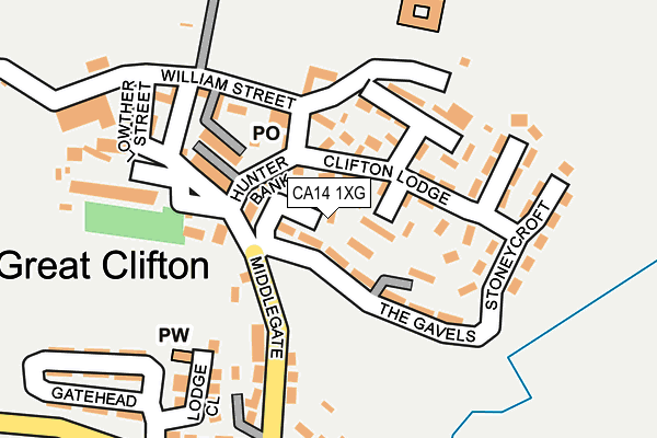 CA14 1XG map - OS OpenMap – Local (Ordnance Survey)