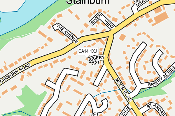 CA14 1XJ map - OS OpenMap – Local (Ordnance Survey)