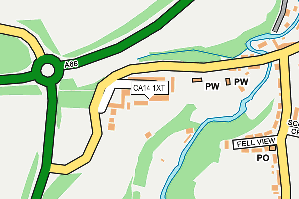 CA14 1XT map - OS OpenMap – Local (Ordnance Survey)