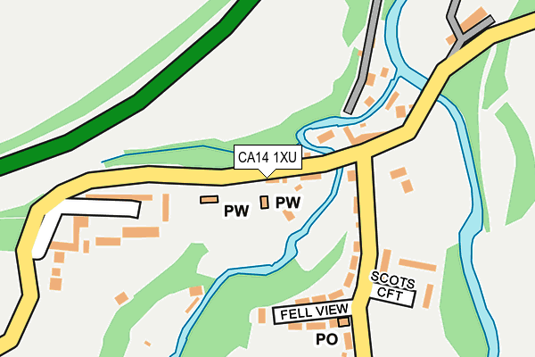 CA14 1XU map - OS OpenMap – Local (Ordnance Survey)