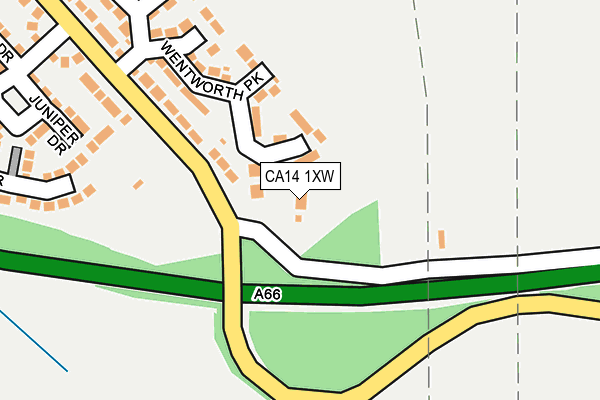 CA14 1XW map - OS OpenMap – Local (Ordnance Survey)