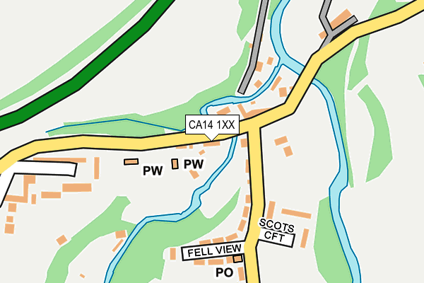 CA14 1XX map - OS OpenMap – Local (Ordnance Survey)