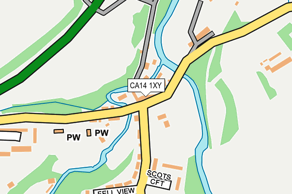 CA14 1XY map - OS OpenMap – Local (Ordnance Survey)