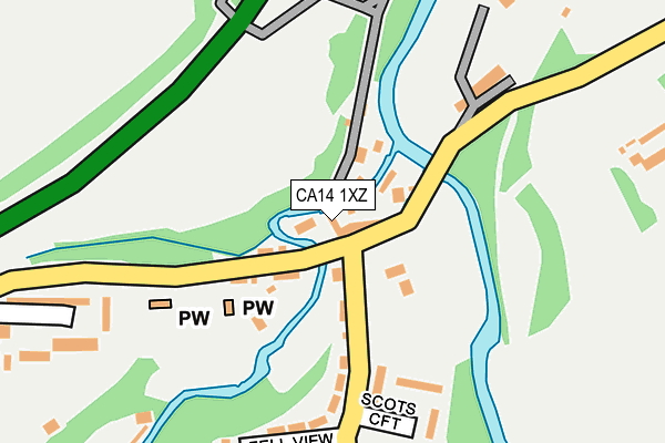 CA14 1XZ map - OS OpenMap – Local (Ordnance Survey)